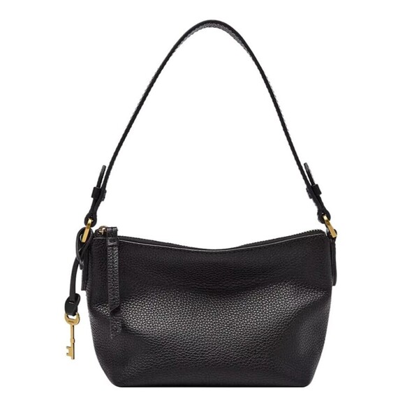 New Fossil Julianna Mini Hobo Leather Black - Picture 4 of 5